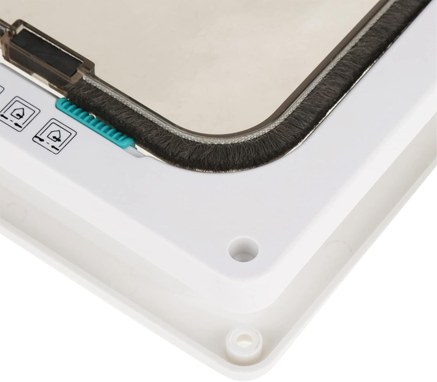 Lockable Pet Cat Flap Door, Small Dog and Cat Flap with 4 Way Locking, Weatherproof Double Flap, Easy DIY Installation - Secure Access Control, Energy Saving, Ideal for Indoor an