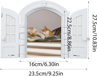 No-Flap Pet Door - Cat Dog Door, Exterior Access | Fits Laundry Room Bathroom Bedroom Basement Durable Safe Easy Install Weather Resistant Convenient Pet Supplies Secure Indoor Outdoor Entry