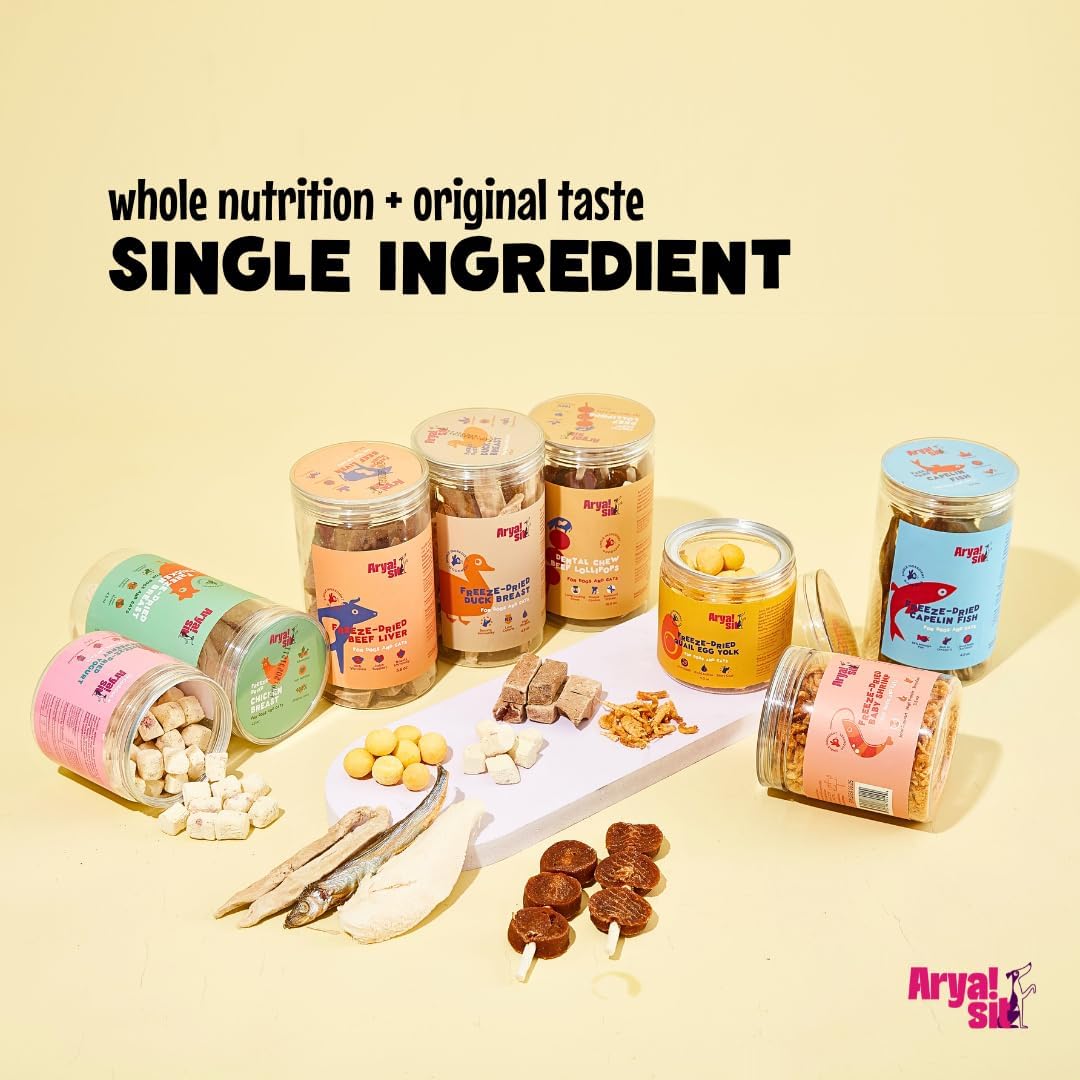 Freeze-Dried Single Ingredient Dog Treats and Food Topper (Egg Yolk)