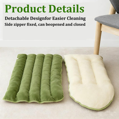 Cat Dog Cave Bed, 2026 New Winter Cave for Dog and Cat, Warm Plush Covered Cat House with Removable Cushion, Soft Sleeping Bed for Indoor Cats(Green,L)