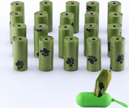 Dog poop bags rolls,Biodegradable dog waste bags with Dispenser, 300 Count, Scented, Leak-proof & Thick Waste Bags Rolls, Easy-Tear & Strong Dog Waste Bags for Puppy and Large Breed Pet Cleanup.