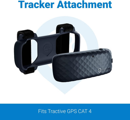 Tractive GPS Cat 4 Tracker Harness Attachment, for Cat Walks with Peace of Mind, Velcro Straps, Black (Pack of 2)