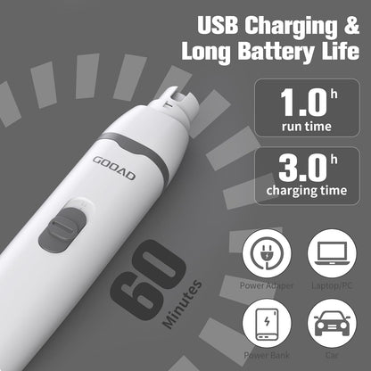 Goood Cat Clippers for Matted & Long Hair - Cordless Cat Grooming Kit with Paw Trimmer & Nail Grinder - Black