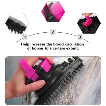 Horse Grooming Brush and Horse Hair Cleaning Brush Plastic Material Practical Bathing Tool for Maintenance and Sensitive Skin Grooming Supplies
