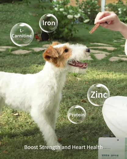 Freeze-Dried Beef Treat for Small Dog & Cat, Dehydrated Whole Cut Raw Treats for Training, Health Natural Single Ingredient Cats Dogs Dry Food (2.5 oz)