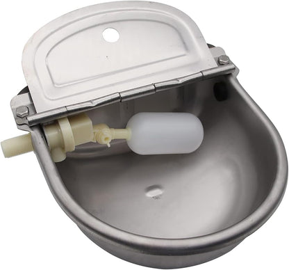 Automatic Cow Drinking Water Bowl,304 Stainless Steel Animal Waterer Bowl for Horse,Goat,Pig,Dog, with 1/2 Float Valve (Water Pipe not Included)