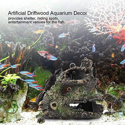 FTVOGUE Aquarium Driftwood Artificial Wood Tree Trunk Root Shrimp Spawning Ground Cave Fish Vivarium Decoration(ST-004C)