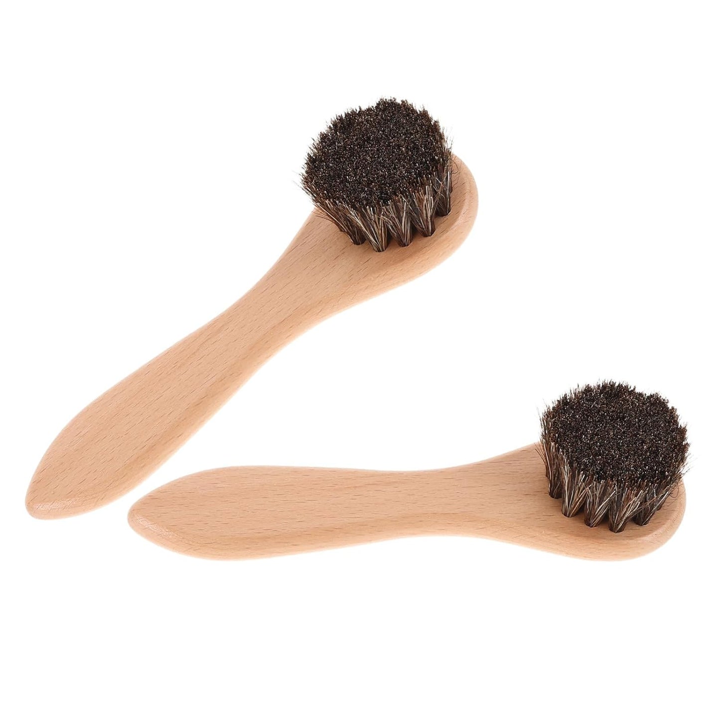 Lurrose 2Pcs Small Pet Bath Brush with Soft Bristles and Wood Handle, 4-Inch Grooming and Cleaning Tool for Hamsters, Guinea Pigs, Rabbits, and Small Animals