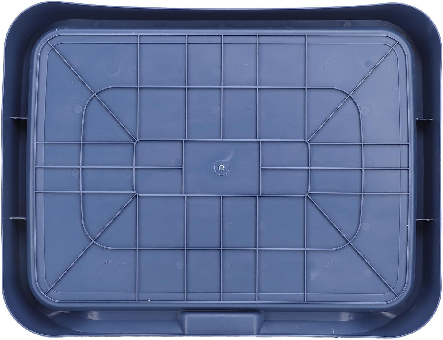 Fdit Dog Toilet Tray with Mesh Rack, Removable PP Plastic Pet Potty for Medium Small Dogs, Anti Slip Training Tray with Iron Frame