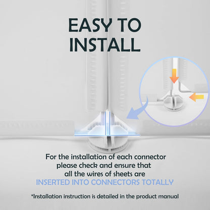 MEEXPAWS Litter Box Enclosure Splash Guard, Top Entry Cat Litter Box Shield with Slot Design Metal Grate, Dog Proof Privacy Screen Cover with Mat, Large White (24.8x16.8x23.6 Inch)