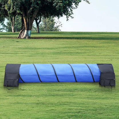 Rain Queen 10 Foot Dog Agility Tunnel with Sandbagsl - Premium Dog Agility Equipment for Effective Pet Agility Training.