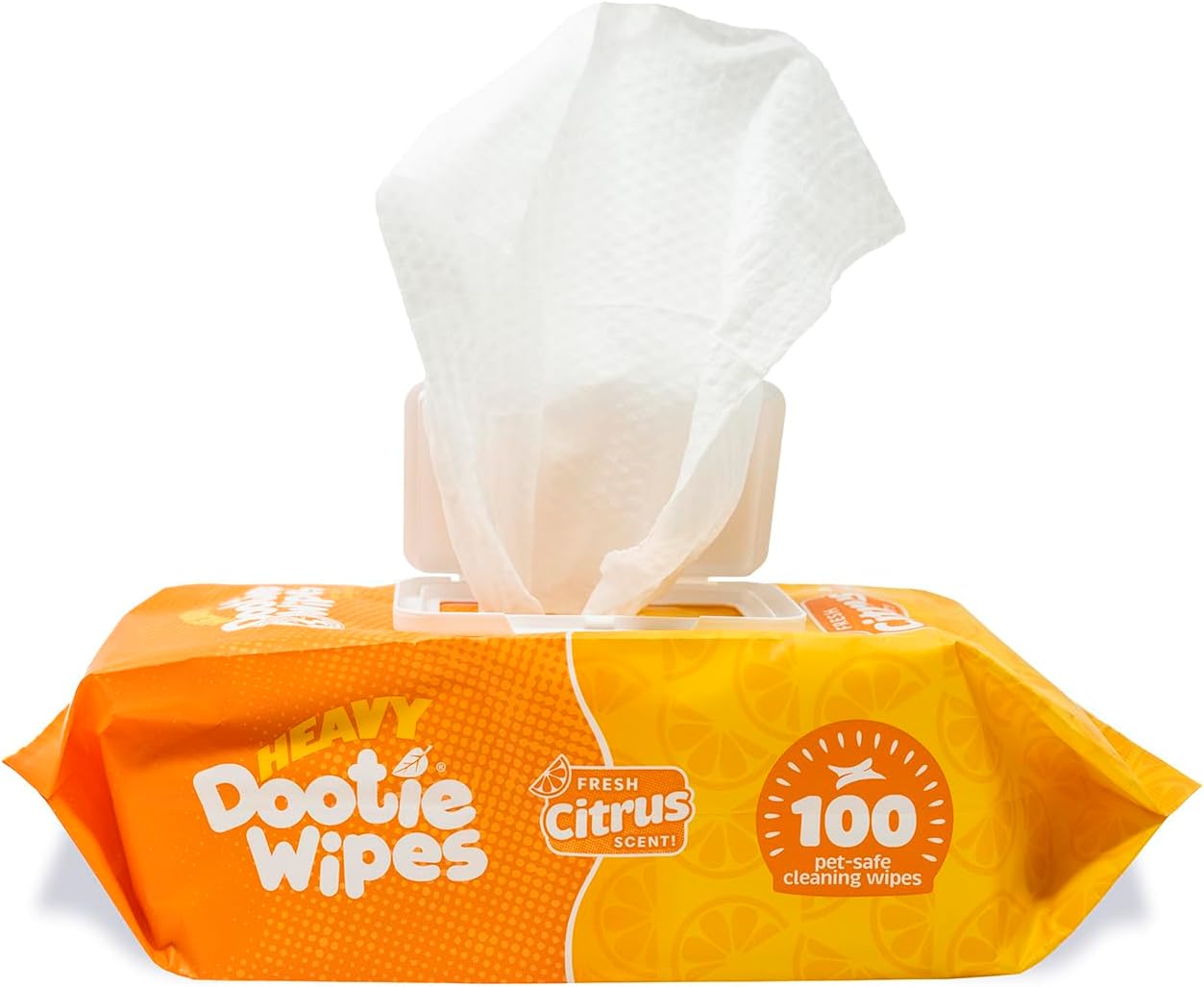 HEAVY Dootie Wipes - Convenient Durable Dog Wipes for Paws, Butt with Very Mild Pleasant Citrus Scent, 100 Count - Puppy Essentials Pet wipes, Dog Wipes Cleaning and Deodorizing. Made with Bamboo.