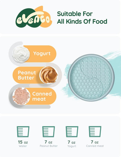 Slow Feeder Bowl Bundle: Mint Green Frozen Lick Mat (8.0" x 1.4") + Pink Starry Sky Feeder (5.3" x 3.7"), Freeze-Friendly Lick Bowl with Suction Cups for Enrichment and Anxiety Relief