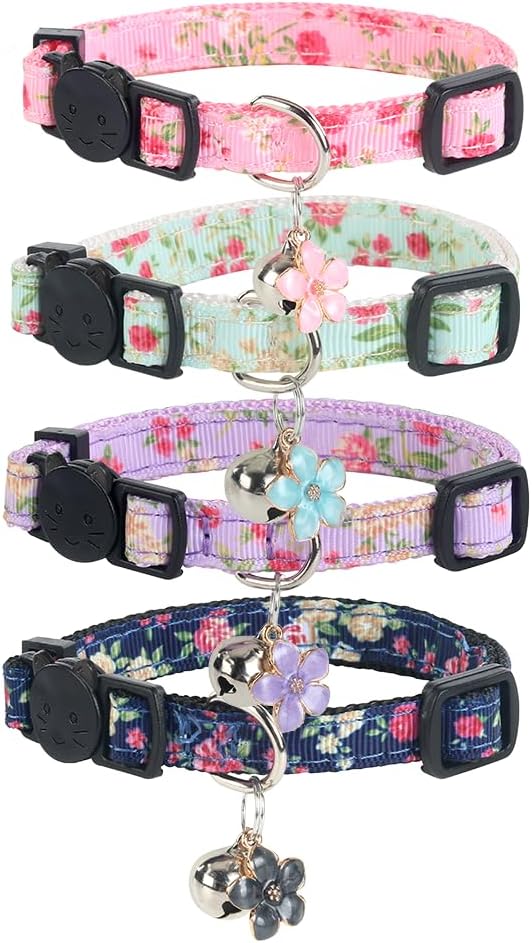 Yizepet Cat Collars with Bells, Breakaway Kitten Collar, Cute Kitty Collar, Pet Supplies Accessories