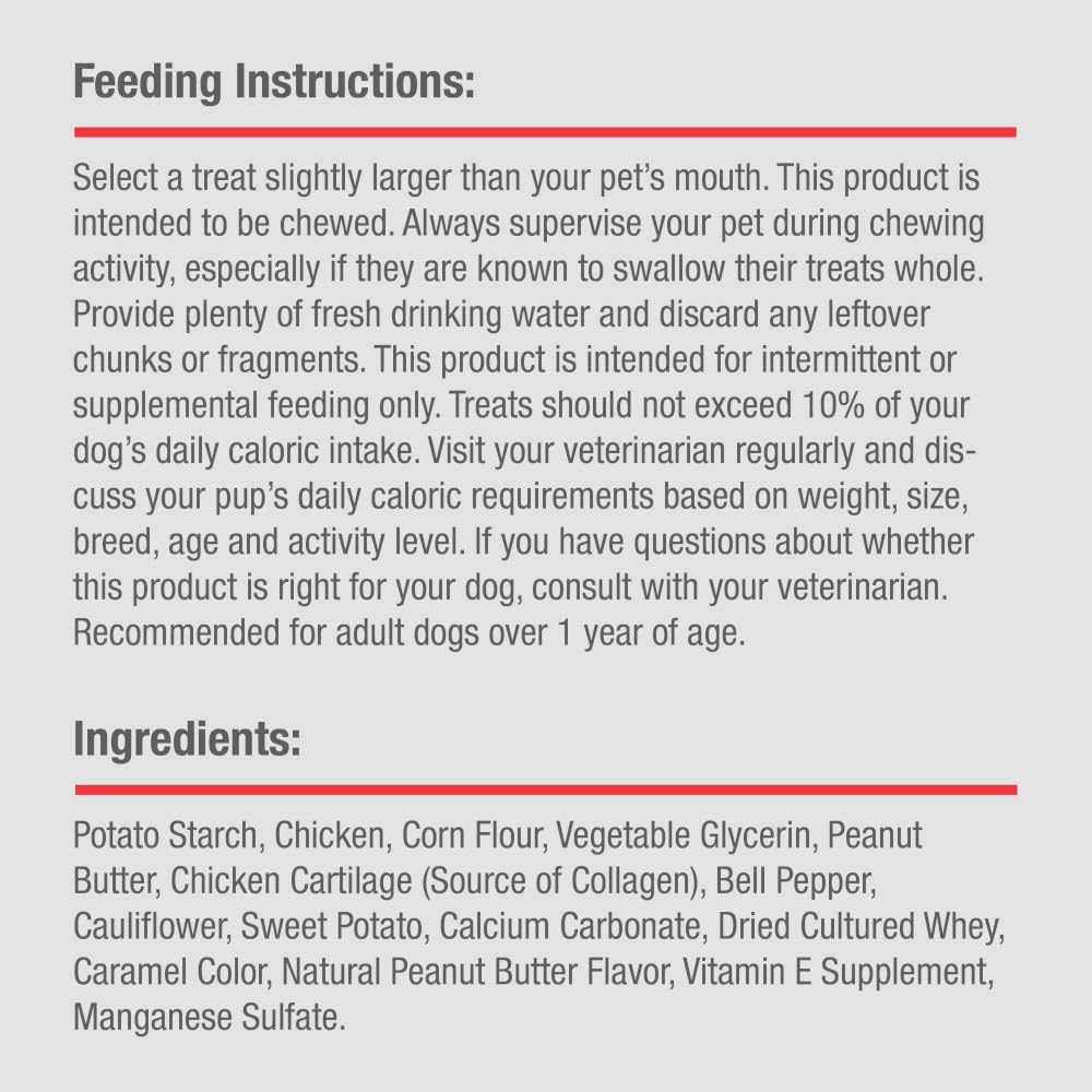 DreamBone CollaYUMS Twists Plus Collagen Chews for Dogs, 10 Count, Treat Your Dog to Rawhide-Free Chews Made with Chicken, Vegetables and Peanut Butter