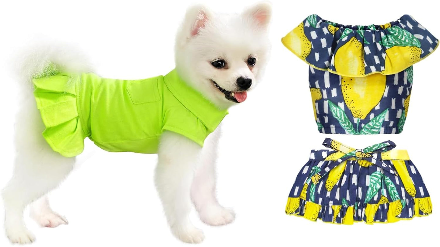 Girl Dog Sports Dress and Dog Dress Puppy Clothes, Puppy Summer Dresses