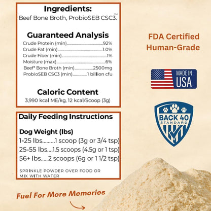 Back40Dog Ultimate Wellness Bundle – Wild Alaskan Fish Oil 16 fl oz, Organic Pumpkin Powder 8.1 oz, Grass-Fed Beef Bone Broth 6.4 oz & Organic Kelp 16 oz – Skin, Joint, Thyroid & Digestive Support