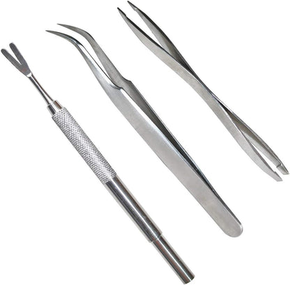 3 Pack Tick Remover Tool Set Stainless Steel Tick Remover Kit for Cats and Dogs