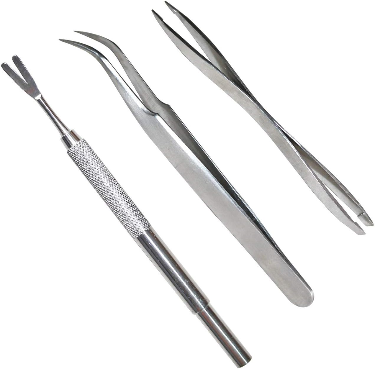 3 Pack Tick Remover Tool Set Stainless Steel Tick Remover Kit for Cats and Dogs