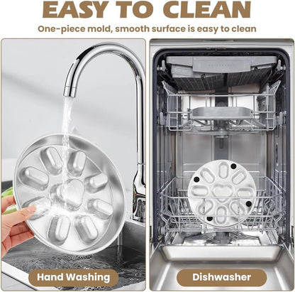 Slow Feeder Dog Bowls with Measuring Spoon, Stainless Steel Slow Feeder for Small & Medium Dogs, Non-Slip Silicone Base Pet Bowl for Fast Eaters, Anti-Gulping Dog Bowl(COLOR:silver)