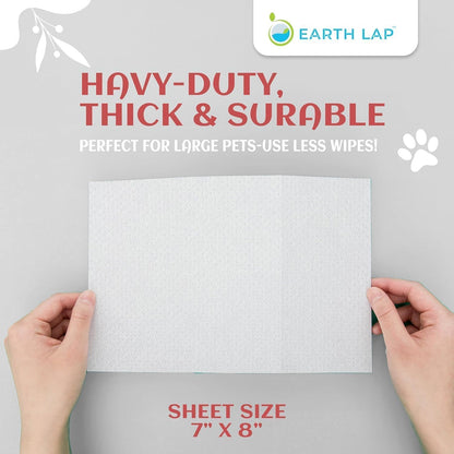 100% Biodegradable Premium Pet Wipes | Grooming Wet Wipes for Dogs, Cats, Puppies & Small Pets | Dry Bathing, Grooming Paws, Body, Ears and Butt, Fragrance-Free 1200 Count (100 * 12 Pack)
