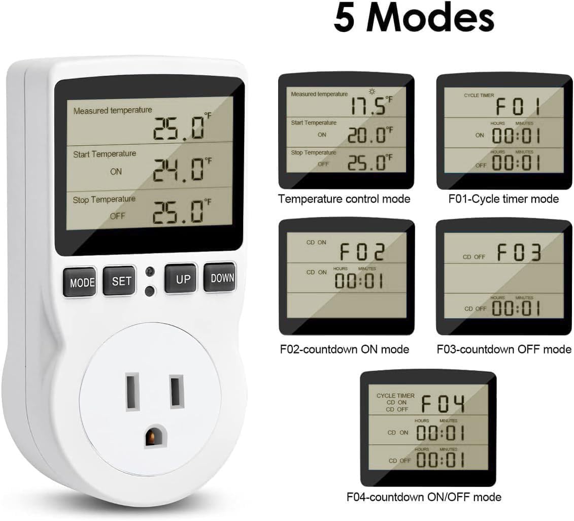 Diymore Fish Tank Temperature Sensor Aquarium Thermometer Controller Sensor Probe for Temperature Humidity Climate Detector for 2.4G WiFi Bluetooth Remote Monitoring Line 1.8M 0~210℉