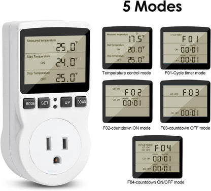 Diymore Fish Tank Temperature Sensor Aquarium Thermometer Controller Sensor Probe for Temperature Humidity Climate Detector for 2.4G WiFi Bluetooth Remote Monitoring Line 1.8M 0~210℉