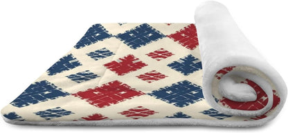 susiyo Whimsical Neutral Geometric Print Dog Bed Mat - Super Soft & Warm Pet Pad, 25x18 Inch Machine Washable Mat for Small Medium Dogs, Couch Protector, Crate & Travel Bed Topper