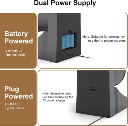 NPET 3L Automatic Cat Feeder, Wheel-Shaped Dry Food Dispenser Timed Pet Feeder for Cats and Small Dogs, 1-8 Meals Per Day - Programmable Portion Control (Black, WiFi Version)