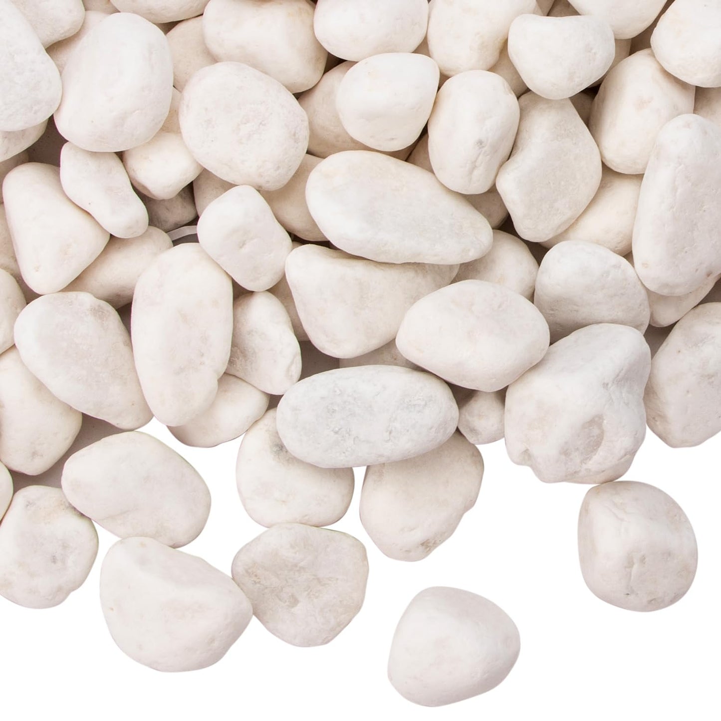 18 Pounds Decorative Pebbles, White Stones, White River Rock, Natural Aquarium Gravel, Garden Decor Rocks