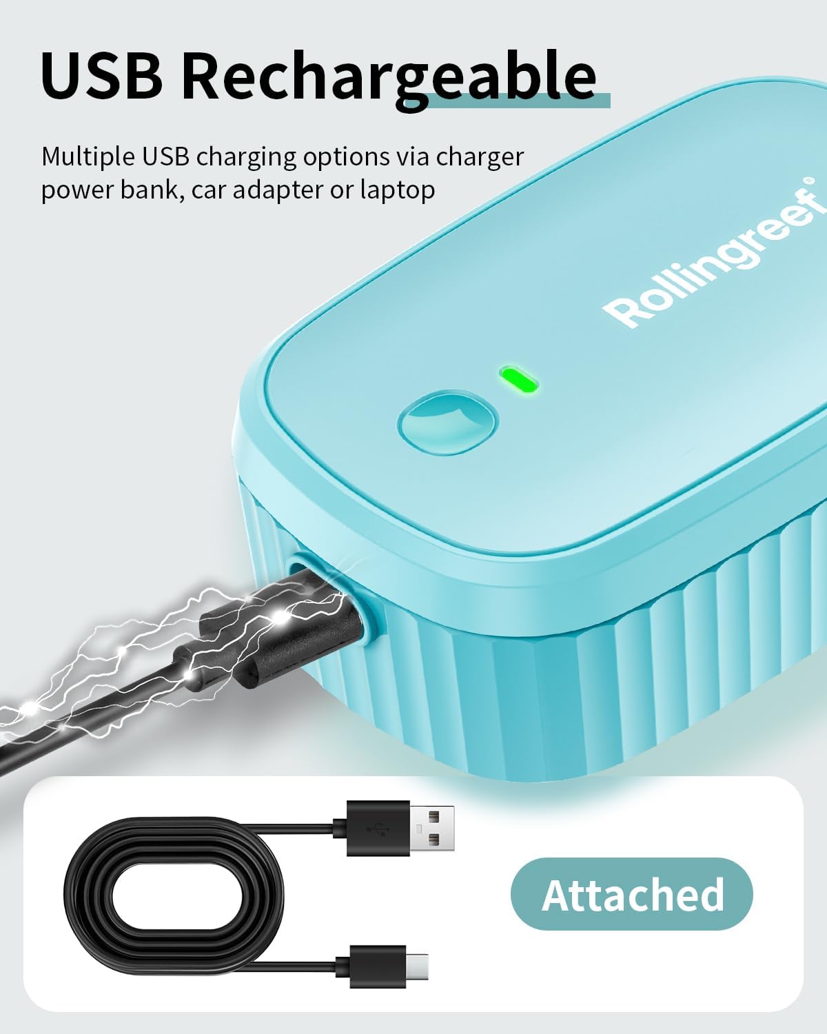 Aquarium Air Pump, Portable Aquarium Air Pump, USB Rechargeable Ultra Quiet Oxygen Pump with Accessories for Fish Tanks, Outdoor Fishing & Emergency Use(for Up to 60 Gallons of Tank)