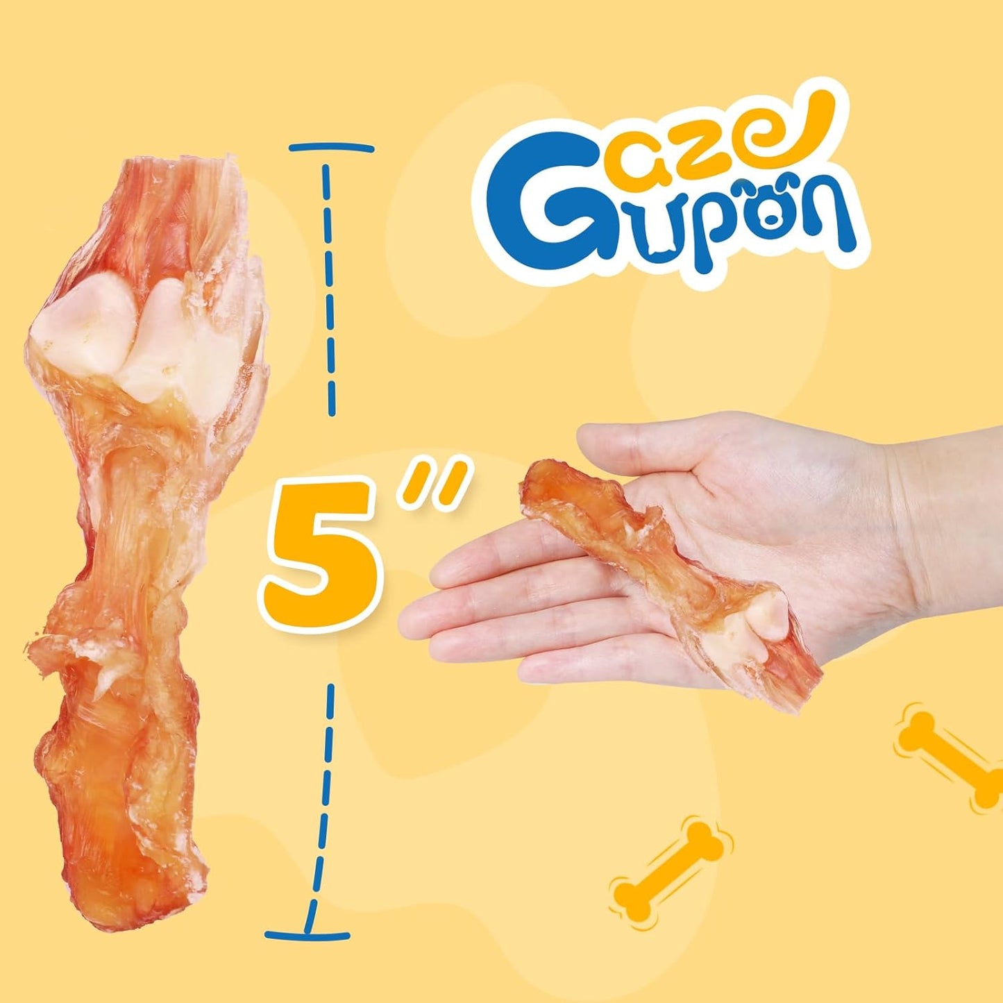 gazeupon Dog Treats,Deer's Hoof Tendon, Dog Chews Long Lasting, Natural Training Rewards