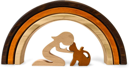 Capti Rainbow Bridge Cat Memorial Gifts - I'll Meet You at The Rainbow Bridge - Pet Loss Gifts, Bereavement, Sympathy Keepsake Cat Mom Gifts for Loss of Pet