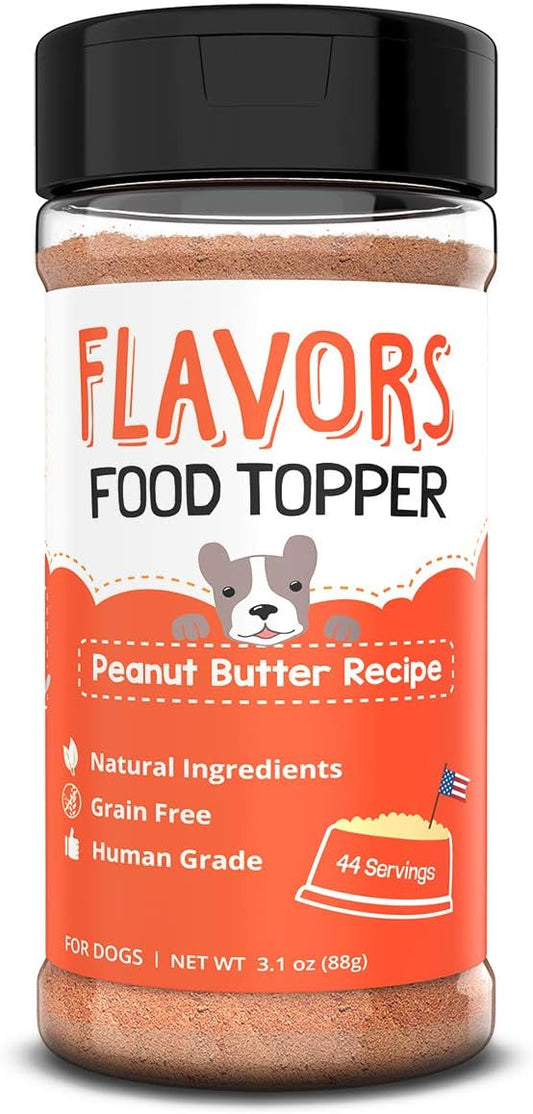 Flavors Food Topper for Dogs, Peanut Butter Recipe, 3.1-Ounce