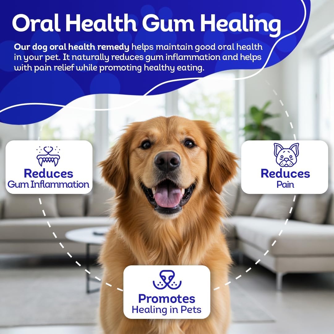 HA4E - Dog Oral Health Supplement - Relieves Inflammation, Soothes Pain & Fights Gum Disease - Natural, Non-GMO, Organic, Gluten-Free & Chemical-Free - 300 Tablets