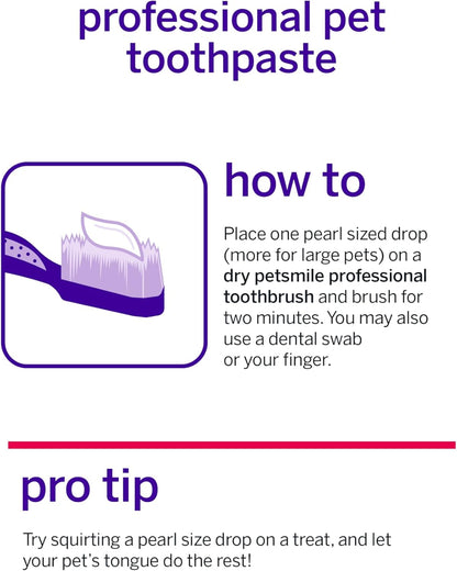 Petsmile Professional Pet Toothpaste for Cats & Dogs - Only VOHC Accepted Toothpaste - Clinically Proven to Control Plaque & Tartar Calprox Formula (Rotisserie Chicken, 4.2 Oz)