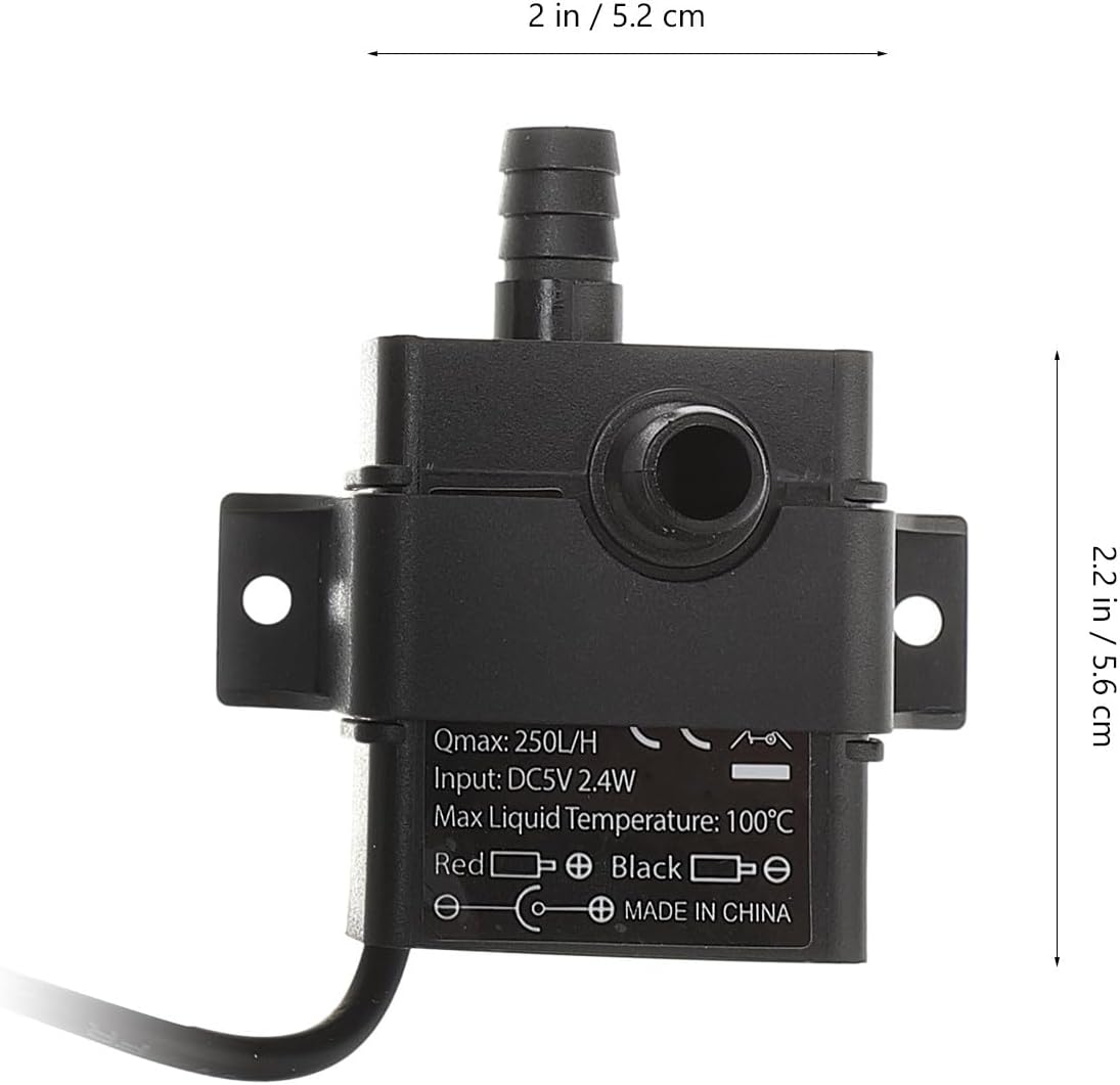 Mini Brushless Dc Water Pump 5V Submersible Fish Tank Water Cooling Pump for Aquarium and Pet Fountain with 2-Meter Lift for Aquatic Pets