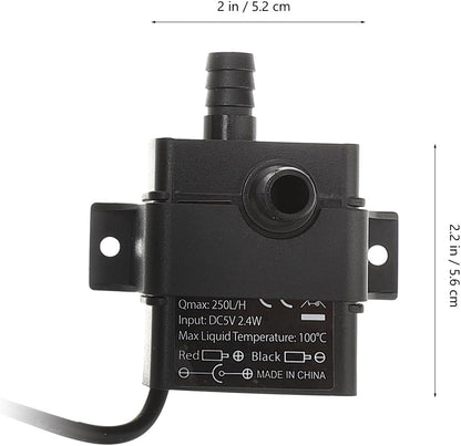 Mini Brushless Dc Water Pump 5V Submersible Fish Tank Water Cooling Pump for Aquarium and Pet Fountain with 2-Meter Lift for Aquatic Pets