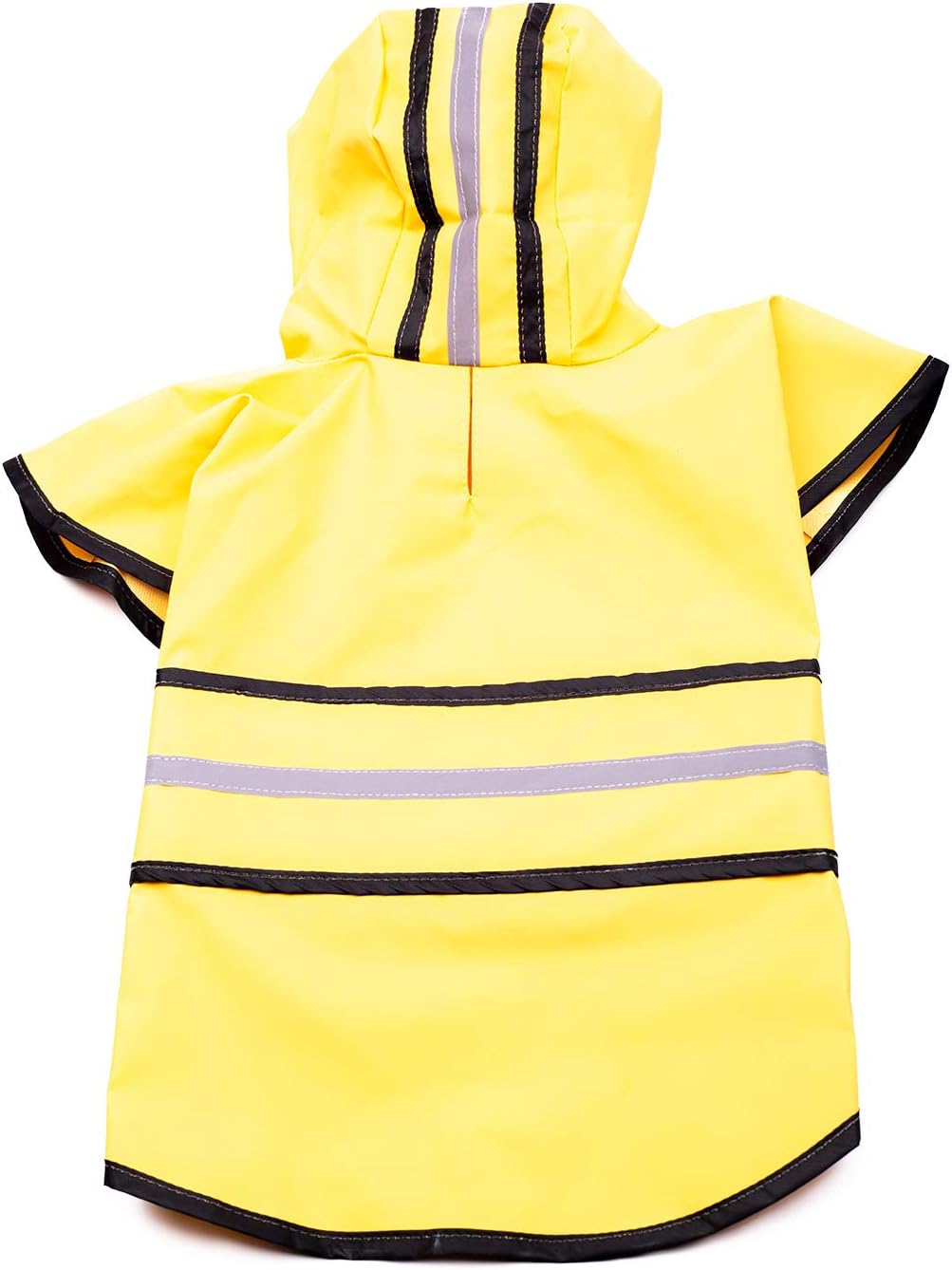 SPOT Rainy Days Slicker - Yellow Dog Rain Jacket With Hood, Reflective Strip for Safety, Leash Hole & Adjustable Velcro Belly Strap, 100% Polyester Water Resistant Pet Raincoat - Medium, 13in Long