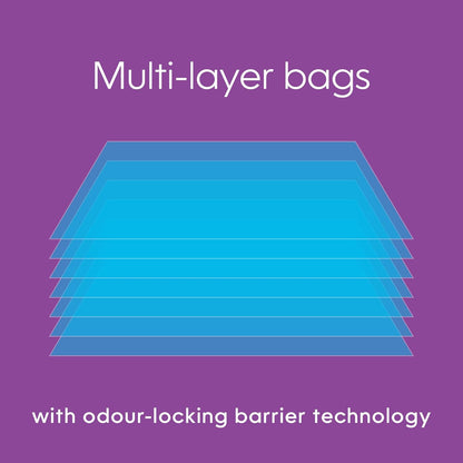 Litter Genie Easy Roll Refill Bags (1-Pack) | Up to 6 months of supply in 1 Roll of 24 tear-off Bags | Ultimate Odor Control Cat Litter Bags