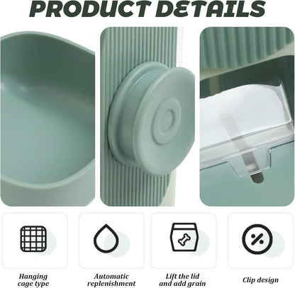 Rabbit Water Dispenser 800ml Hanging Automatic Guinea Pig Water Bottle Anti-Drip Bird Dispenser for Rabbit Chinchilla