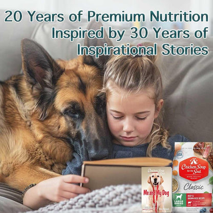 Chicken Soup for The Soul All Natural Premium Large Breed Adult Dry Dog Food, Real Meat First Ingredient, No by-Products, Supports Heart, Gut & Immune Health, Beef & Brown Rice, 28lb