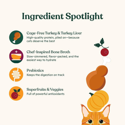 Made by Nacho Turkey & Turkey Liver Recipe Grain-Free Minced Wet Cat Food, 5.5-oz can, Case of 24