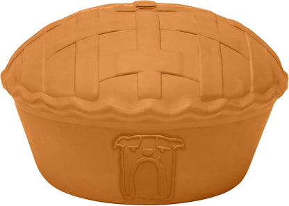 BULLYMAKE Orange Toss N' Treat Pie Toy for Dogs, Durable Rubber Dog Toys for Aggressive Chewers, Dental Stimulating, Treat Dispensing, Boredom Busting, Pet Supplies, Made in USA