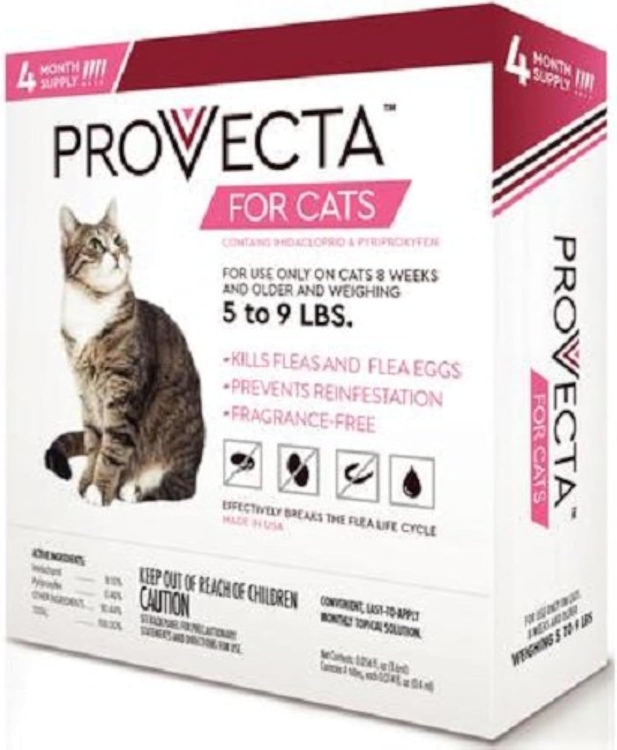 4 Doses for Cats, Small/5-9 lb