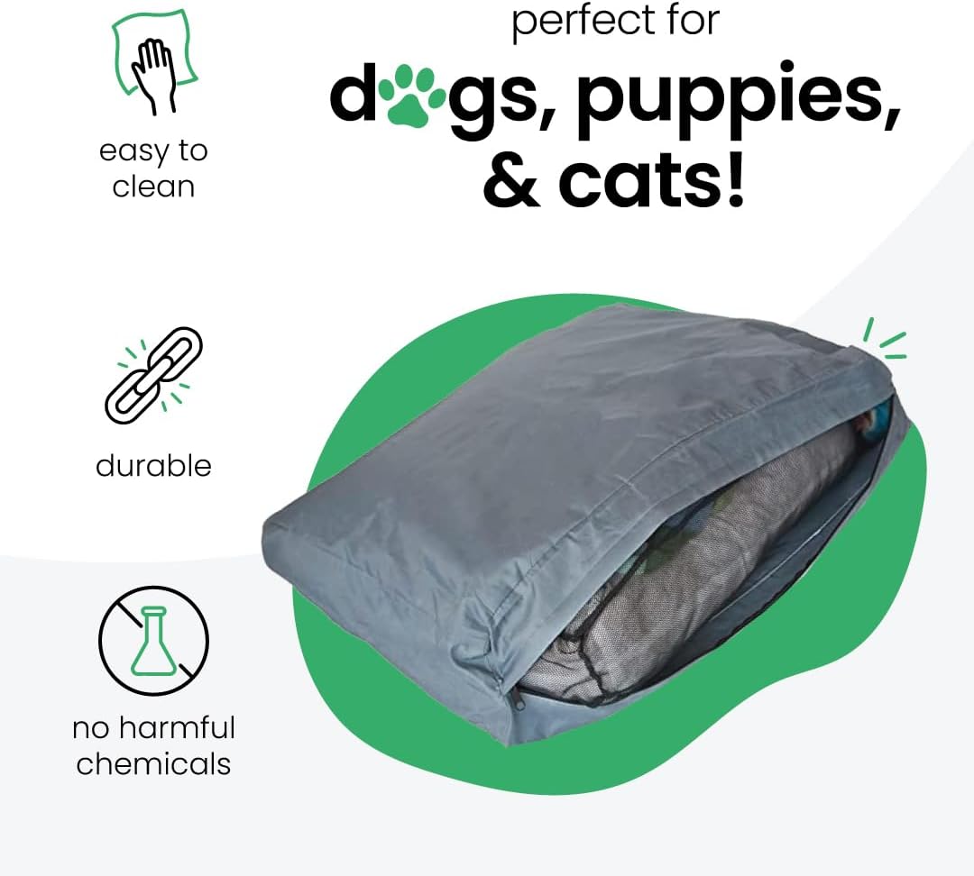 Molly Mutt Water-Resistant Dog Bed Liner, Polyester Bed Liner for Dogs, Easy to Clean, Gray, Huge, 36”x 45”x 4.75”