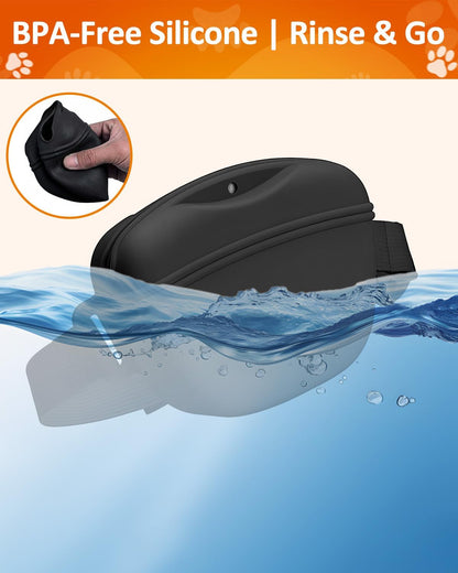 Dog Treat Pouch with Training Clicker, No-Spill Magnetic Closure, Hands-Free Waist Belt for Pet Training, Dog Walking & Obedience, 1.67-Cup