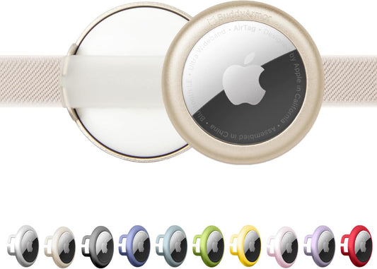 Pet Holder for Airtag Collar - Secure Fit for Apple Airtag Case for Cat Dog Collars, No Dangling, Lightweight Anodized Aluminium for Airtag Holder for 0.4/0.6 inch Collar (Linen, S)