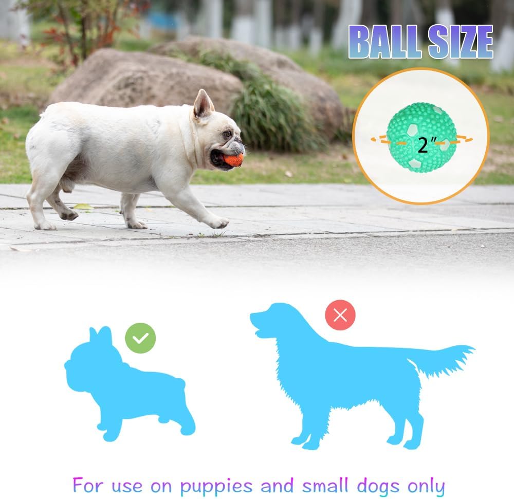 Dog Balls 12 Pcak, 9 Latex Balls and 3 Tennis Balls for Small Dogs and Puppies for Automatic Dog Ball Launcher(2 Inches)