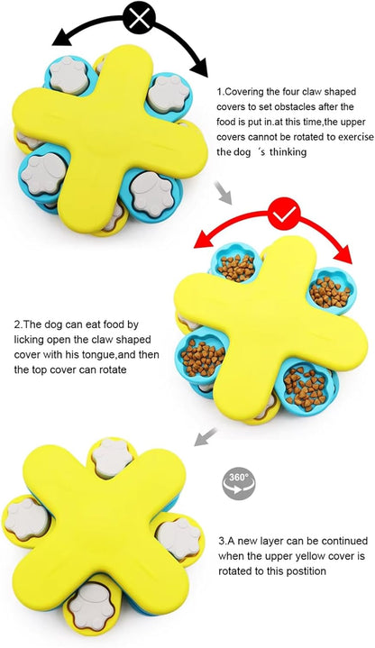 Dog Puzzle Toys for Smart Dogs Feeder, Dog Games Puzzle Toys. Meal Distribution and Entertainment, an Interesting Slow Feeder Suitable for Small and Med